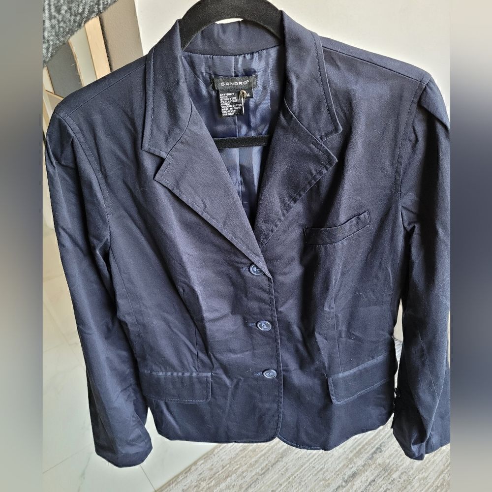 Sandro Vintage Navy Blue blazer size M - Picture 5 of 10